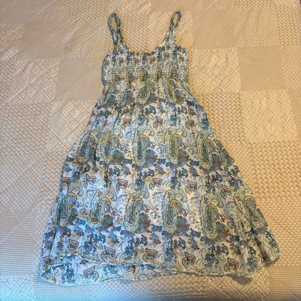 Y2K Zoey Beth blue paisley dress, Large